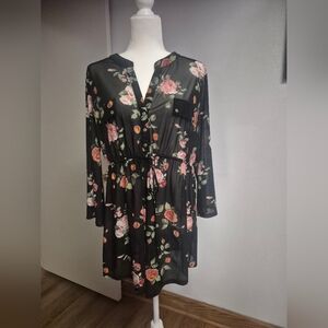 Floral Black Maternity Blouse